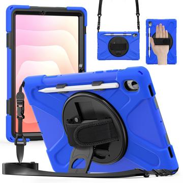 Samsung Galaxy Tab S11 Heavy Duty 360 Hülle mit Handschlaufe - Blau / Schwarz