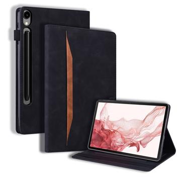Samsung Galaxy Tab S11/S10 Lite/S10 FE/S9 FE/S9/S8/S7 Business Style Folio Hülle - Schwarz