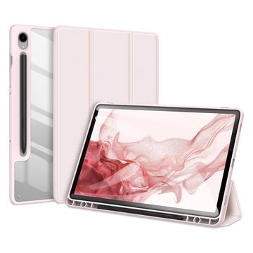 Samsung Galaxy Tab S9 Dux Ducis Toby Tri-Fold Smart Folio Hülle - Hellrosa