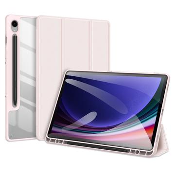 Samsung Galaxy Tab S10 FE/S9 FE Dux Ducis Toby Tri-Fold Smart Folio Hülle - Hellrosa