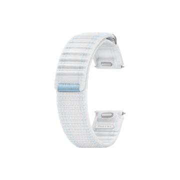Samsung Galaxy Watch 4/4 Classic/5/5 Pro/6/6 Classic/7/FE Stoffband - M/L - Weiß / Blau