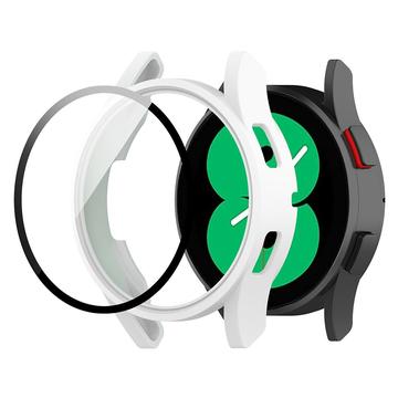 Samsung Galaxy Watch FE Kunststoff Hülle mit Panzerglas - 40mm - Weiß
