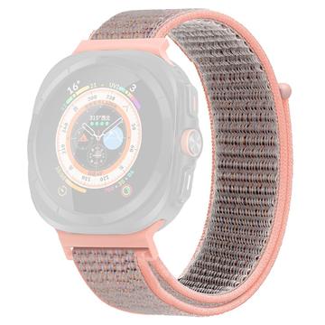 Samsung Galaxy Watch Ultra Nylonarmband mit Klettverschluss - 47mm - Rosa