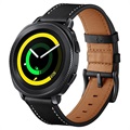 Samsung Galaxy Watch4/Watch4 Classic Lederarmband - Schwarz