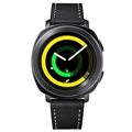 Samsung Galaxy Watch4/Watch4 Classic Lederarmband - Schwarz