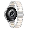 Samsung Galaxy Watch4/Watch4 Classic Edelstahl Band - Perle Weiss / Silber