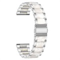 Samsung Galaxy Watch4/Watch4 Classic Edelstahl Band - Perle Weiss / Silber
