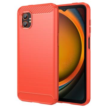 Samsung Galaxy XCover7 Pro Gebürstete TPU Hülle - Karbonfaser