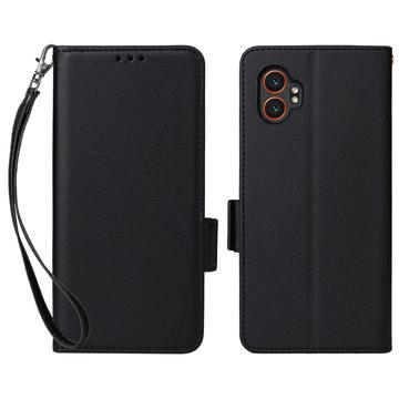 Samsung Galaxy XCover7 Pro Wallet Schutzhülle mit Magnetverschluss - Schwarz