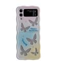 Samsung Galaxy Z Flip4 Glitter Wavy Edge TPU Hülle - Schmetterlinge