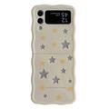 Samsung Galaxy Z Flip4 Glitter Wavy Edge TPU Hülle - Sterne