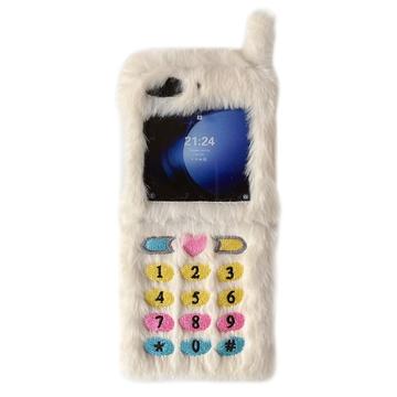 Samsung Galaxy Z Flip6 Retro-Plüsch-Hülle mit gestickten Wähltasten
