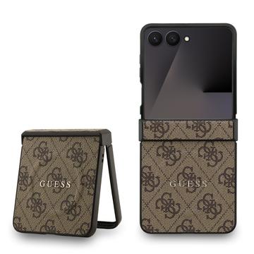 Samsung Galaxy Z Flip7 Guess 4G Farbigen Ring Hülle - MagSafe kompatibel - braun