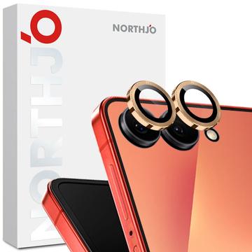 Samsung Galaxy Z Flip7 Northjo Kamera-Objektiv-Schutz-Set - Gold