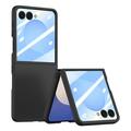 Samsung Galaxy Z Flip7 Kunststoffgehülle mit äußerem Panzerglas - schwarz