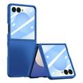 Samsung Galaxy Z Flip7 Kunststoffgehülle mit äußerem Panzerglas - dunkelblau