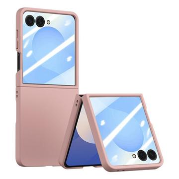 Samsung Galaxy Z Flip7 Kunststoffgehülle mit äußerem Panzerglas - Rosa