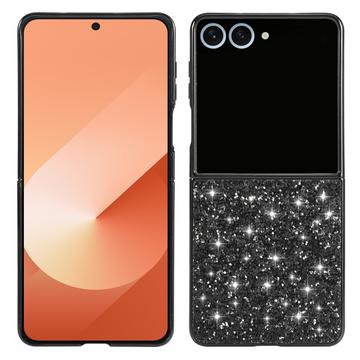 Samsung Galaxy Z Flip8 Glitter Serie Hybrid Hülle - Schwarz