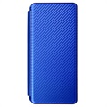 Samsung Galaxy Z Fold3 5G Flip Hülle - Karbonfaser - Blau