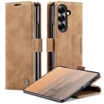 Samsung Galaxy Z Fold7 Caseme 013 Serie Schutzhülle mit Geldbörse - Braun