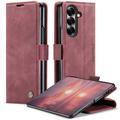 Samsung Galaxy Z Fold7 Caseme 013 Serie Schutzhülle mit Geldbörse - Weinrot
