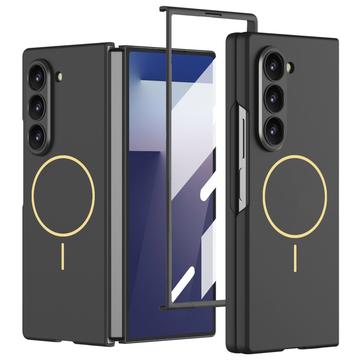 Samsung Galaxy Z Fold7 GKK Magnetisches Slim Hülle mit Panzerglas - Schwarz