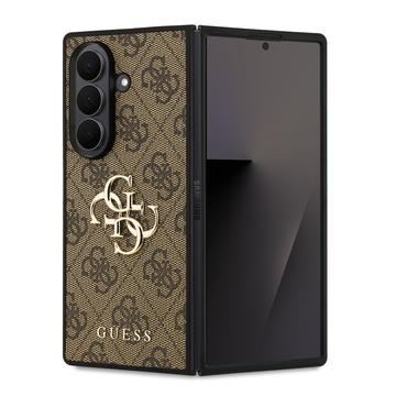 Samsung Galaxy Z Fold7 Guess 4G Big Metal Logo Hybrid Hülle - Braun