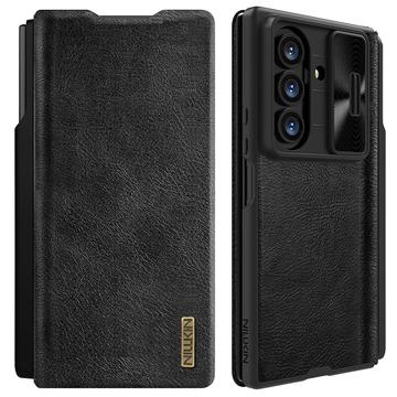 Samsung Galaxy Z Fold7 Nillkin Qin Pro Flip Case - Schwarz