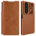 Samsung Galaxy Z Fold7 Nillkin Qin Pro Flip Case - Braun