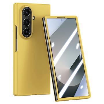 Samsung Galaxy Z Fold7 Kunststoffgehülle mit äußerem Panzerglas - gelb