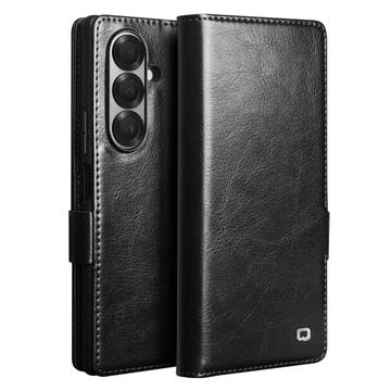 Samsung Galaxy Z Fold7 Qialino Classic Lederhülle mit Geldbörse - Schwarz