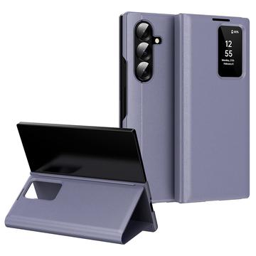 Samsung Galaxy Z Fold7 Smart Clear View Flip Hülle mit Kartenschlitz - grau lila