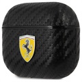 Scuderia Ferrari Carbon AirPods 3 Hülle mit Schlüsselring - Schwarz