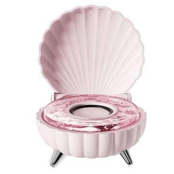 Bluetooth-Lautsprecher in Muschelform mit RGB-Umgebungsbeleuchtung - Rosa