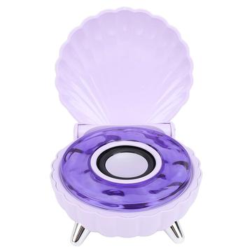 Bluetooth-Lautsprecher in Muschelform mit RGB-Umgebungsbeleuchtung - Lila