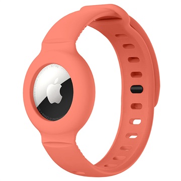 Stoßfestes Apple AirTag Silikonarmband - Orange