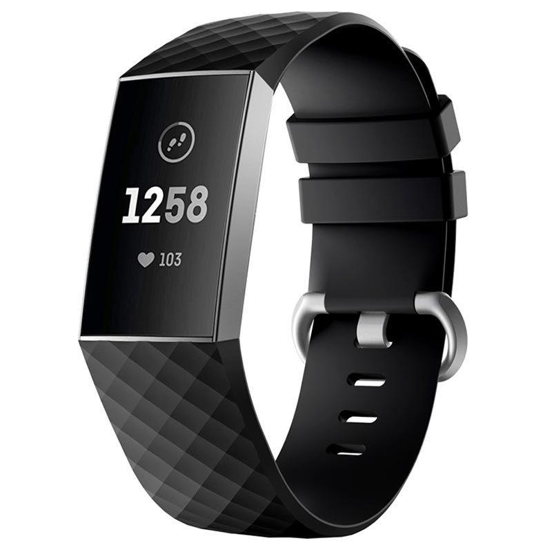 6x Folie Ersatz Silikon Armband Sport Band Fitness Tracker Fitbit Charge 3 Gr L 