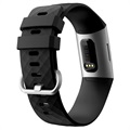 Fitbit Charge 3 Silikonarmband mit Anschlüssen - Schwarz