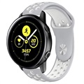 Samsung Galaxy Watch Active Silikon Armband - Weiß / Grau