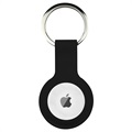 Apple AirTag Silikonhülle mit Schlüsselbund - Schwarz