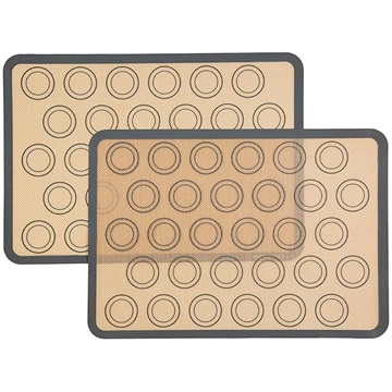 Wiederverwendbar Hitzebeständiges Silikon Backmatte - 2 Stk. - Grau
