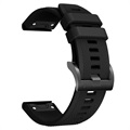 Silikonarmband - Garmin Fenix 6 GPS/6 Pro GPS/5/5 Plus - Schwarz