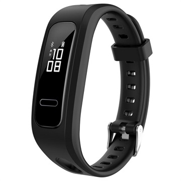 Honor Band 4 Running, Huawei Band 3e Silikonarmband - Schwarz