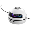 Springseilmaschine mit Bluetooth-Lautsprecher und LED-Licht - Weiß