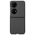 Huawei P50 Pocket Slim Cover - Karbonfaser - Schwarz