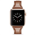 Apple Watch Series 7/SE/6/5/4/3/2/1 Schmales Lederband - 45mm/44mm/42mm - Kaffee