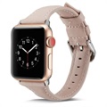 Apple Watch Series 7/SE/6/5/4/3/2/1 Schmales Lederband - 45mm/44mm/42mm - Rosa