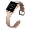 Apple Watch Series 7/SE/6/5/4/3/2/1 Schmales Lederband - 45mm/44mm/42mm - Rosa