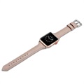 Apple Watch Series 7/SE/6/5/4/3/2/1 Schmales Lederband - 45mm/44mm/42mm - Rosa