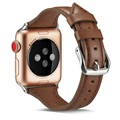 Apple Watch Series 7/SE/6/5/4/3/2/1 Schmales Lederband - 41mm/40mm/38mm - Kaffee